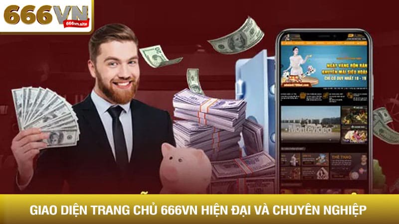 Giao diện trang chủ 666vn hiện đại và chuyên nghiệp