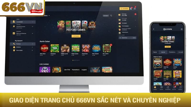Link Vào 666vn Mới Nhất Không Chặn 1 Giao diện trang chủ 666vn sắc nét và chuyên nghiệp